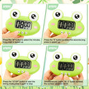 8 Pieces Cartoon Digital Kitchen Timer Small Animal Countdown Timer Decorative Magnetic Timer Visual Cute Cooking Timer with on and Off Switches for Kitchen Classroom Accessories, 8 Styles