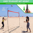 GoSports Freestanding Volleyball Training Net for Indoor or Outdoor Use - Instant Setup and Height Adjustable - 12 ft or 20 ft Sizes