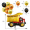 ZCOINS Construction Birthday Party Decoration for Boys with 2 Giant 32in*27in Dump Truck Foil Balloons, 15 Latex Balloons Printed with Truck Pictures, 12 Construction-themed Cake Toppers and 1 Banner.