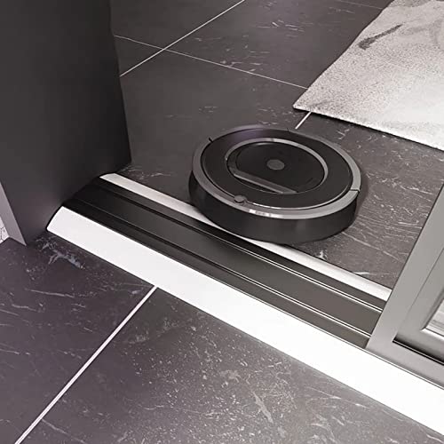 Solid Silicone Indoor Threshold Ramps, Rise Curb Ramp Portable Wheelchair Ramps Kerb Ramp, Portable Free Cut for Sweeping Robot/Bicycles/Disabled Chair,80x2x1.2cm(31.5x0.8x0.5inch)