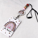 ZUGZWANG Teacher Lanyards for Id Badges and Keys, Cute Beaded Lanyard with Badge Holder for Women Teacher Nurse (Be Kind-B)