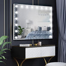 Maxkon Makeup Mirror with Light Hollywood Mirror Vanity Mirror 18 LED Light Up Mirror with Touch Screen 80X60cm Sliver