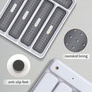 FYY Cutlery Organizer for Drawer, 5 Compartments Drawer Organizer, Kitchen Storage Tray for Flatware, Silverware, Cooking Utensils, BPA Free Plastic Cutlery Tray for Kitchen Bathroom & Office Supplies
