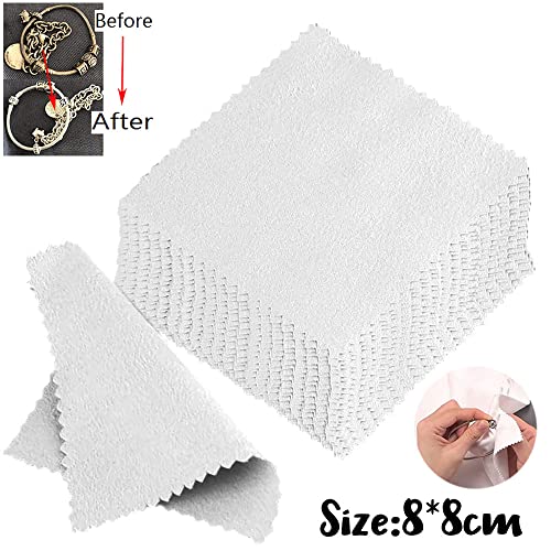 (20x) Silver Polishing Cloths Jewellery Cleaning Cloth Clean Polish Coin Ring 8 * 8cm