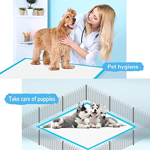 Pet Training Pads Leak-Proof and Super Absorbent Dog Pee Pads for Dogs, Puppies, Cats, Rabbits, Disposable Fast Drying Pee Mats for Housetraining (60 * 45cm, Blue, 50pcs)