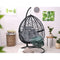 Gardeon Outdoor Egg Swing Chair Rattan Black Garden Bench Hanging Seat, Patio Baconly Furniture Chairs, with Cushions Stand Wicker Basket Water Resistant 150kg Capacity