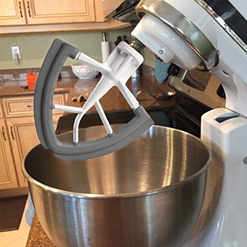 Flex Edge Beater for KitchenAid Mixer 4.5/5 Quart Tilt-Head Stand Mixers, Mixer Paddle Attachment with Flexible Silicone Edges Bowl Scraper, Paddle Replacement Accessories