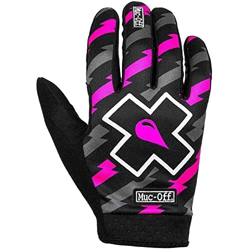 Muc-Off Unisex's Bolt MTB, Large-Premium, Handmade Slip-On Gloves for Bike Riding-Breathable, Touch-Screen Compatible Material Rider