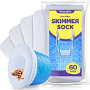 Pool Skimmer Socks [60 Pack] Pool Socks for Skimmer Baskets, Quality Net/Mesh Protects Swimming Pool Filter Systems from debris/leaves. Pool Socks Skimmer for In-Ground and Above-Ground Pools.