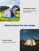 DEERFAMY Automatic Inflatable Tent for Camping, Portable&Waterproof Tent with Electric Pump Easy Setup for Indoor&Outdoor 2-3 Persons, Gray