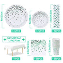 Sage Green Party Paper Plates Cups and Napkins Set, 24 Guest Green Party Supplies, Party Tableware with Balloon Arch,Tablecloth for Birthday, Baby Shower, Wedding, Jungle Safari Party Decoration