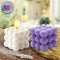 2 Pcs Bubble Candle Home Decoration Purple and White Bubble Candle Handmade Cube for Bedroom Bathroom Decorations Soy Candles Aesthetic Set