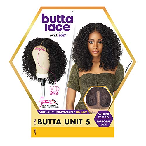 Synthetic HD Lace Front Wig - BUTTA UNIT 5 (1B Off Black)