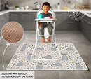 BABYBOET Splat Mat for Baby – Under High Chair Floor Mat Protects Wood, Vinyl and Carpet from Spills – Waterproof Triple Layer Baby Mat with Anti-Skid Backing Deters Bunching and Sliding (51” x 51”)