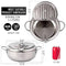 Deep Fryer Pot,Oxydrily Japanese Tempura Deep Fryer Stainless Steel Frying Pot With Thermometer