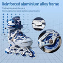 Adjustable Roller Blades, Inline Skates for Girls Kids, Light Up Adult Roller Blades Skates for Boys Girls Children Teens Women Outdoor Indoor (Sky Blue Camo, Medium - Big Kids (1-4 US))