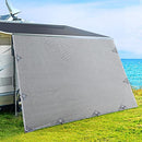 Weisshorn Caravan Awnings, 5.2 x 1.95m Roll Out Privacy Screens Sun Shade Car End Side Wall Awning Outdoor Travel Garden Balcony Accessories, with Carry Bag Ropes Ground Pegs Grey