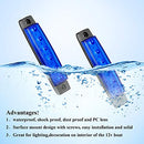 12 Pieces Boat Navigation Lights 6 LED Marine Boat Lights 12V Waterproof Navigation Lights for Yacht Fishing Pontoon Boat (Blue)