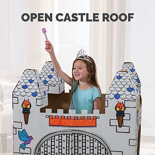 Bankers Box at Play Castle Playhouse, Cardboard Playhouse and Craft Activity for Kids