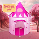 5-Piece Princess Castle Girls Pop Up Play Tent & Dress Up Costume Bundle - Playhouse Girls & Toddler for Indoor & Outdoor Use with Pink Fairy Tale Carrying Bag & Glow in The Dark Stars