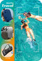 CAPAS Snorkel Mask Fins Set, Travel Size Snorkeling Gear for Adults with Short Adjustable Swim Fins, High Resistant Scuba Diving Mask and Dry Top Snorkel, Come with a Carrying Bag