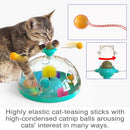 Anturnpet Interactive Cat Toy for Indoor Cats, Catnip Balls Roller Tracks Exercise Balls Teaser, Kitten Feeder Stimulation Toys Gifts for Pets （Blue）