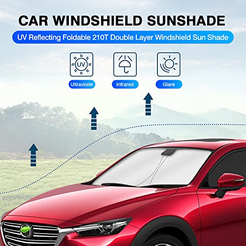 KUST Windshield Sun Shade for Mazda CX-3 2016-2021 CX3 Sunshade Window Sun Visor Protector Foldable Blocks UV Rays Keep Your Car Cooler