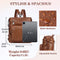 Backpack Purse for Women,VASCHY Fashion Convertible Vegan Leather Shoulder Bags Handbags for Work/Travel/Ladies/College Brown