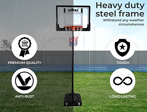 Centra Basketball Hoop Stand Ring Portable 2.1M Adjustable Height Kids Backboard