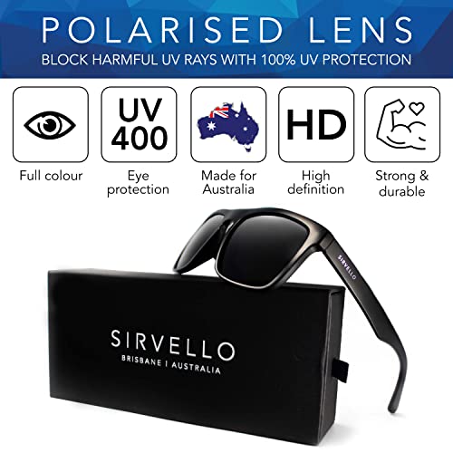 Sirvello Mens Sunglasses Women Polarised UV400 Protection Square