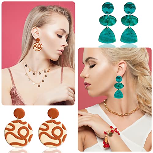 Polymer Clay Cutters, SENHAI 18 Pcs Clay Earring Cutters Different Shape Plastic with Earring Cards, Hooks, Round Circle Shape Cutters Mold for Polymer Clay Jewelry Making