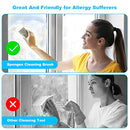 2-Pack Damp Clean Duster Sponge, Magic Cleaning Sponge Baseboard Cleaner Duster Sponge Tool, Dusters for Cleaning Baseboards, Vents, Mirrors, Ceiling Fan & Cobweb, No Dust Flying and Spreading