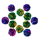 Chiwava 24PCS 2.4" Mylar Balls Shiny Crinkle Cat Toys Ball Kitten Crackle Lightweight Play Assorted Color
