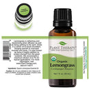 Plant Therapy Lemongrass Organic Essential Oil | 100% Pure, USDA Certified Organic, Undiluted | 30 mL (1 oz)