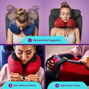 Cabeau Evolution S3 Travel Pillow - Straps to Airplane Seat - Ensures Your Head Won't Fall Forward - Relax with Plush Memory Foam - Quick-Dry Fabric Keeps You Cool and Dry Steel