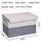 2 Pack Foldable Storage Cube Bins Boxes with Lids and Handles Baskets Linen Organizers Stackable Box Clothing for Laundry Nursery Closet Toys Shelves Clothes Bag Container 29L, TOJUNE (Gray + Beige)