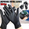 Packware Nitrile Disposable Black Gloves - Latex & Powder Free Work Gloves - Non-Sterile Natural Rubber Gloves for Medical Use, Sensitive Skin, Cleaning and General Use - 100pcs (Large) Black