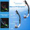 Zeeporte Dive Snorkeling Gear for Adults Kids - Mask Fins Snorkel Set with Panoramic View Snorkel Mask Anti-Fog Anti-Leak, Dry Top Snorkel, Dive Flippers and Gear Bag, Snorkeling Diving Safety Gear