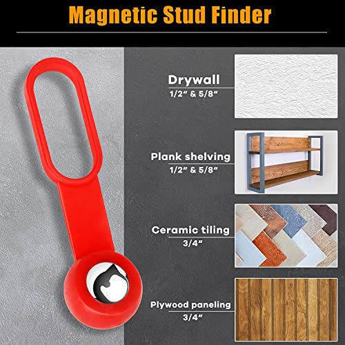 Stud Finder Wall Scanner, Studball with 27 Pounds of Pull Magnetic Power, No Batteries Required Detect Metal through 5/8" Drywall, Wood or 3/4" Plywood Paneling, Ceramic Tiling etc.