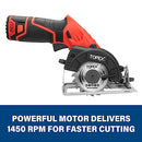 TOPEX 12V Max Cordless Circular Saw 85 mm Compact Lightweight w/Battery & Charger