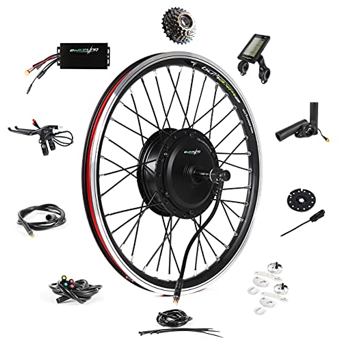 EBIKELING Waterproof Ebike Conversion Kit for Electric Bike 20" Rear Wheel Electric Bicycle Hub Motor Kit