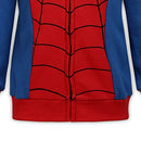 Marvel Boy's Spider-Man Full Zip Fashion Hoodie, Red/Blue, Size 5