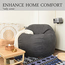 YuppieLife Durable Bean Bag Chair Cover, 4Ft Sack, Dark Grey (No Filler)