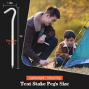 Tent Pegs, 4/8/16/32/64 Pack Aluminum Tent Stakes Pegs with Hook, 7" Hexagon Rod Lightweight Canopy Stakes Pegs for Camping, Canopy, Outdoor Decoration(7", 4 Pack)