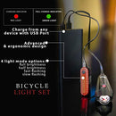 450 Lumen Bike Lights Front and Back Set - Bicycle Accessories for Night Riding - USB Rechargeable Bike Light Set, Waterproof, LED Safety Flashlight Cycling Accessories - Adult Kid MTB Helmet