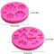 2 Pieces Decorative Silicone Molds, Chrysanthemum Flower and Bow Tie Shaped, FineGood Chocolate Fondant Clay Sugar Craft Soap Decoration Molds DIY Baking Cake Tool - Pink