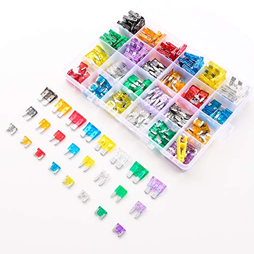 Nilight - 50019R 272pcs Standard & Mini & Low Profile Mini Blade Fuse Assortment, 2A 5A 10A 15A 20A 25A 30A 35A Replacement Fuses for Car Boat Truck SUV Automotive