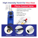 Prime Solutions 800,000 BTU Liquefied Gas Propane Fire Weed Torch Flame Thrower LPG Electronic Weed Burner Torch Weed Killer, Roofing Torch, 3 Meter Hose Pipe