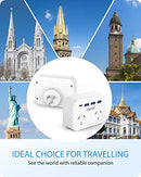 LENCENT AU/NZ to US Plug Adapter with 2 Outlets 4 USB Charger, American Outlet Adapter, Grounded America Travel Adapter for USA Mexico Canada Thailand Peru Philippines Taiwan Vietnam (Type B)