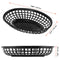 SINJEUN 60 Pack 9 x 5.7 x 1.6 Inch Black Fast Food Baskets, Plastic Oval Fast Food Basket, Fast Food Serving Baskets for Fries, Hot Dog, Burgers, Sandwiches, Bread, Kitchen and Restaurant Supplies